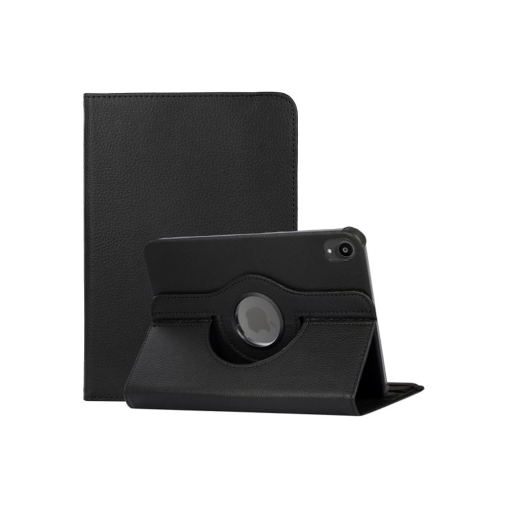 Tablettok iPad mini 7 2024 kompatibilis - husă de tabletă din piele artificială neagră, pliabilă