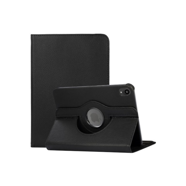 Tablettok iPad mini 7 2024 kompatibilis - husă de tabletă din piele artificială neagră, pliabilă