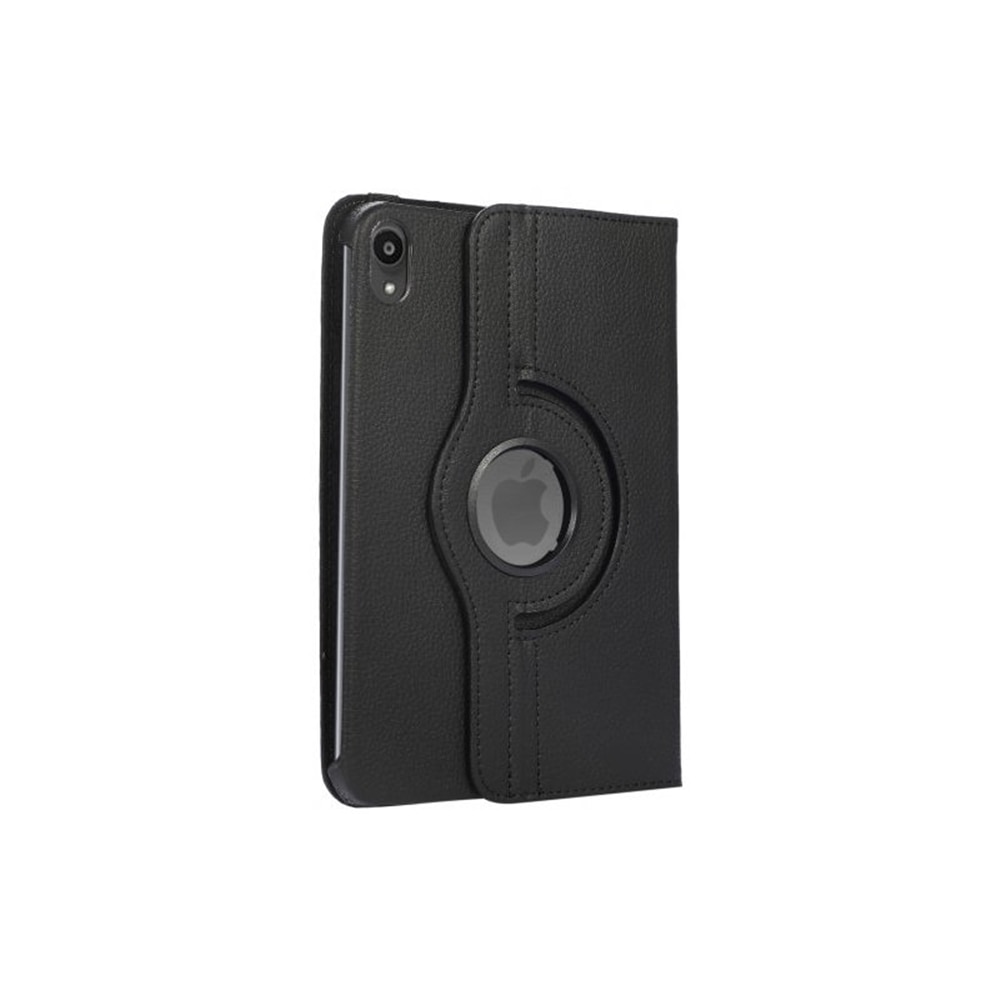 Tablettok iPad mini 7 2024 kompatibilis - husă de tabletă din piele artificială neagră, pliabilă