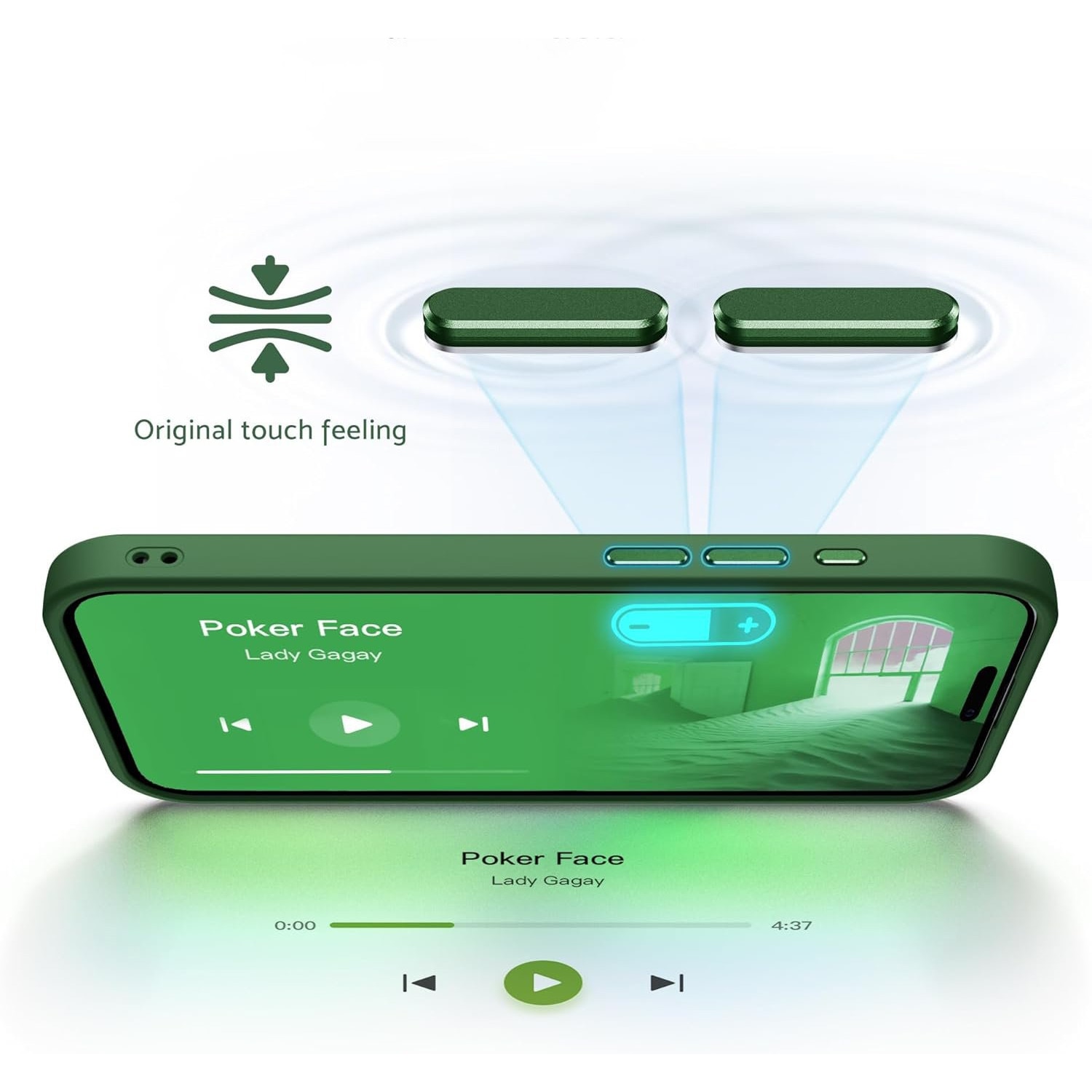 Husa pentru iPhone 15 PRO, MobileSmart, Hybrid ultra slim, carcasa spate Antisoc, Verde