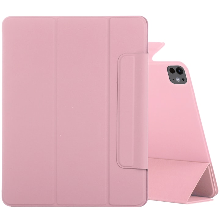 Husa tableta compatibila cu iPad Pro 13, Inchidere magnetica, Culoare Roz Deschis