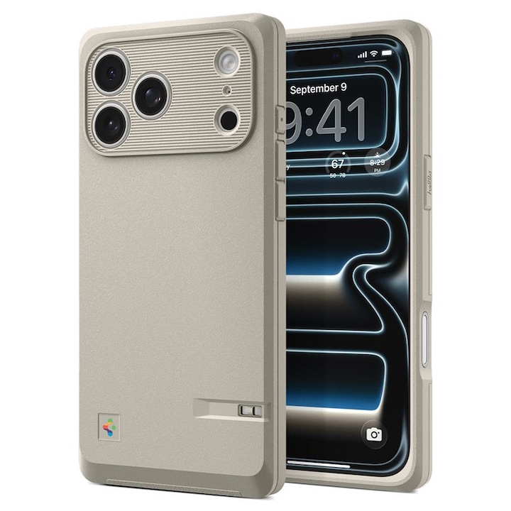 Husa Spigen Classic LS cu MagSafe compatibila cu iPhone 17 Pro, Stone