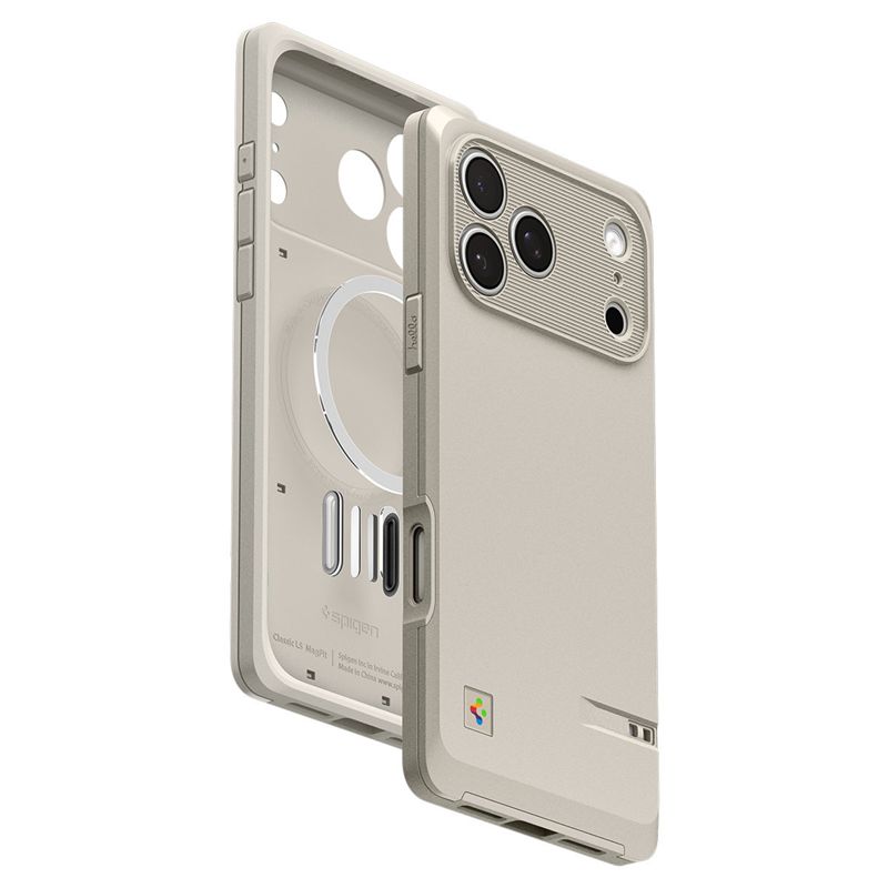 Husa Spigen Classic LS cu MagSafe compatibila cu iPhone 17 Pro, Stone