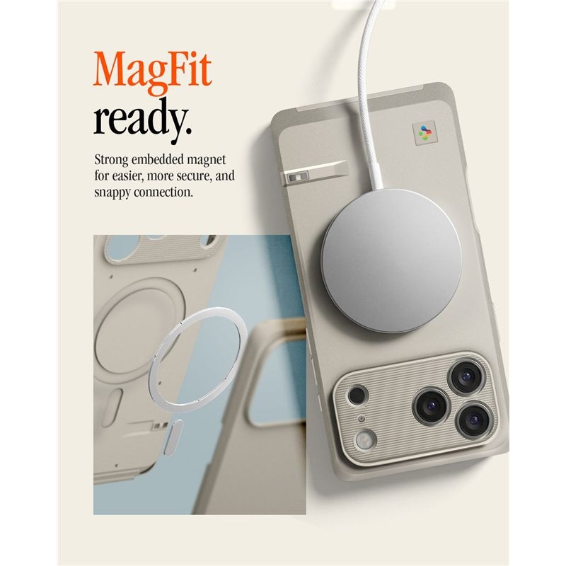 Husa Spigen Classic LS cu MagSafe compatibila cu iPhone 17 Pro, Stone