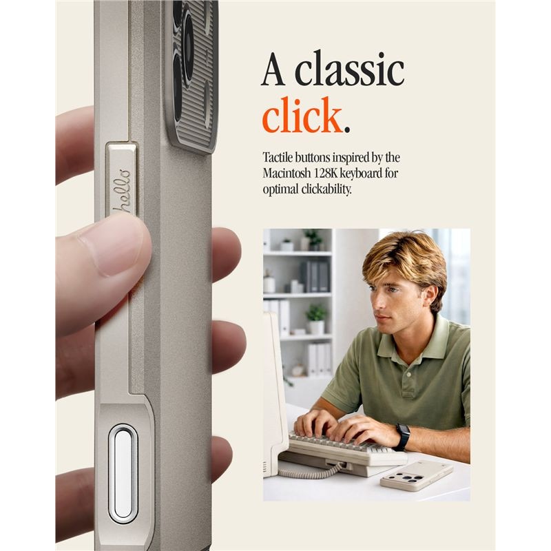 Husa Spigen Classic LS cu MagSafe compatibila cu iPhone 17 Pro, Stone
