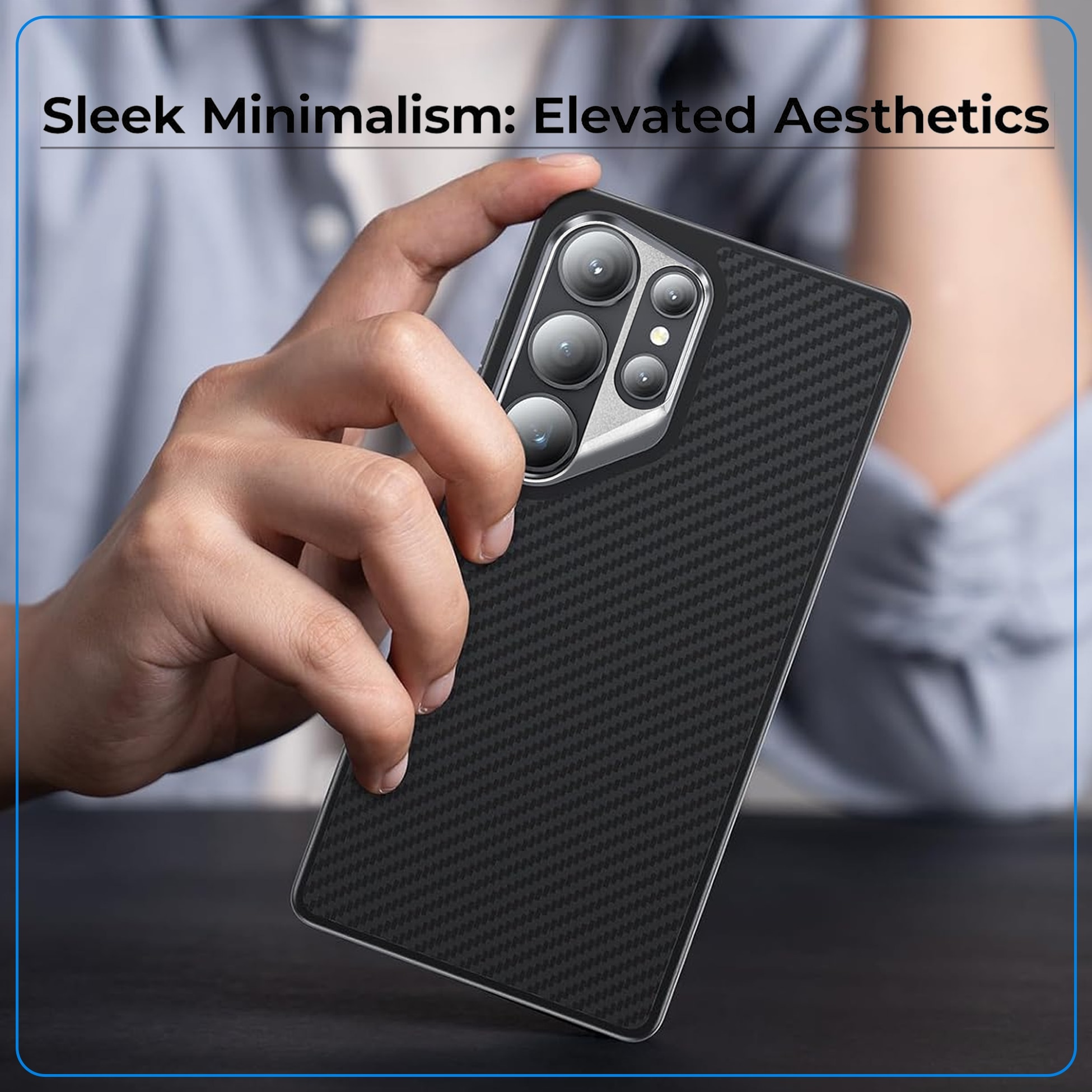 Husa Armor pentru Samsung S25 Ultra, cu incarcare Wireless, din Fibra de Aramida, tip Kevlar - Carbon, material mat, anti-amprente, 600D, SnapOn Clip, Gekko™, Neagra