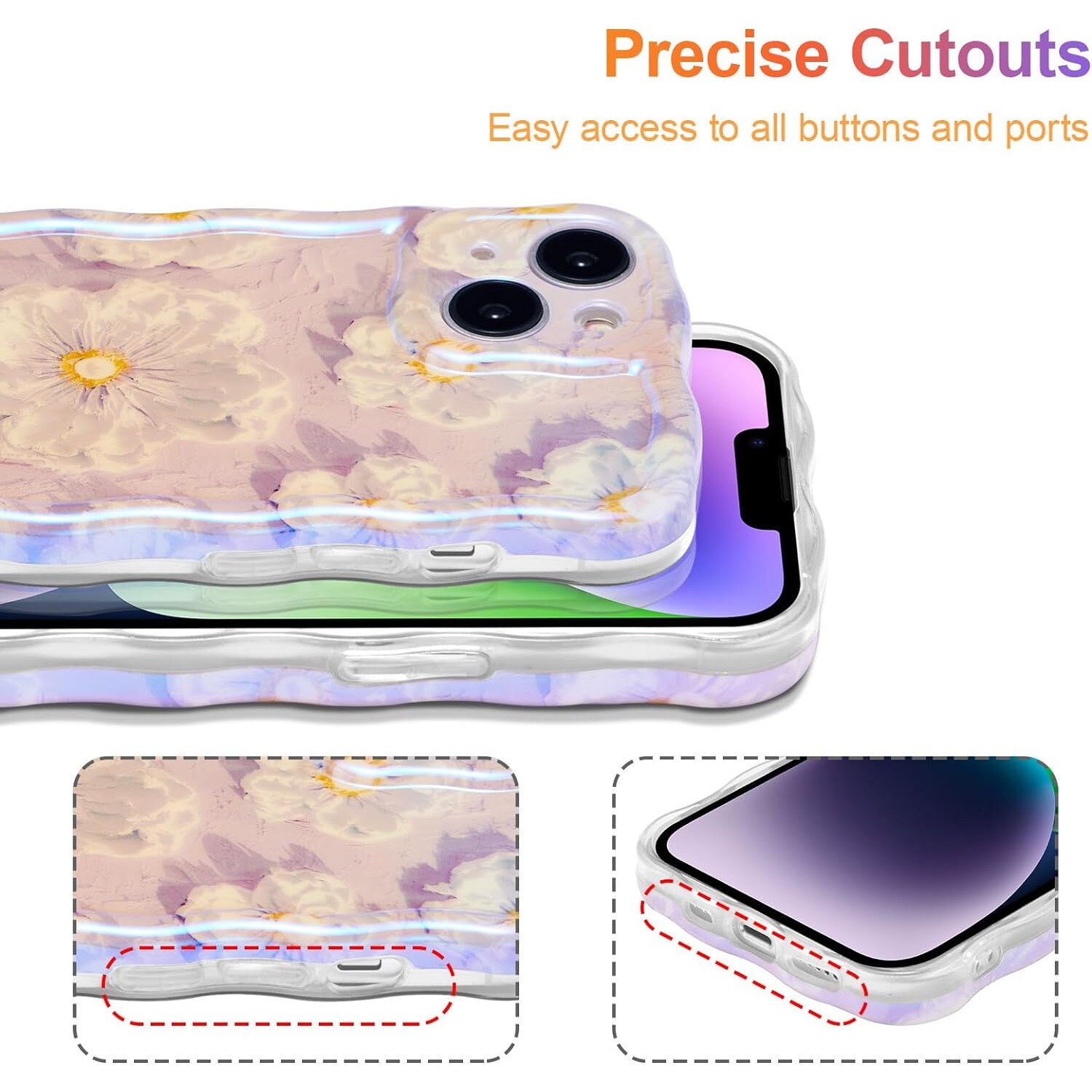 Husa telefon, pentru iPhone 15, Design Floral