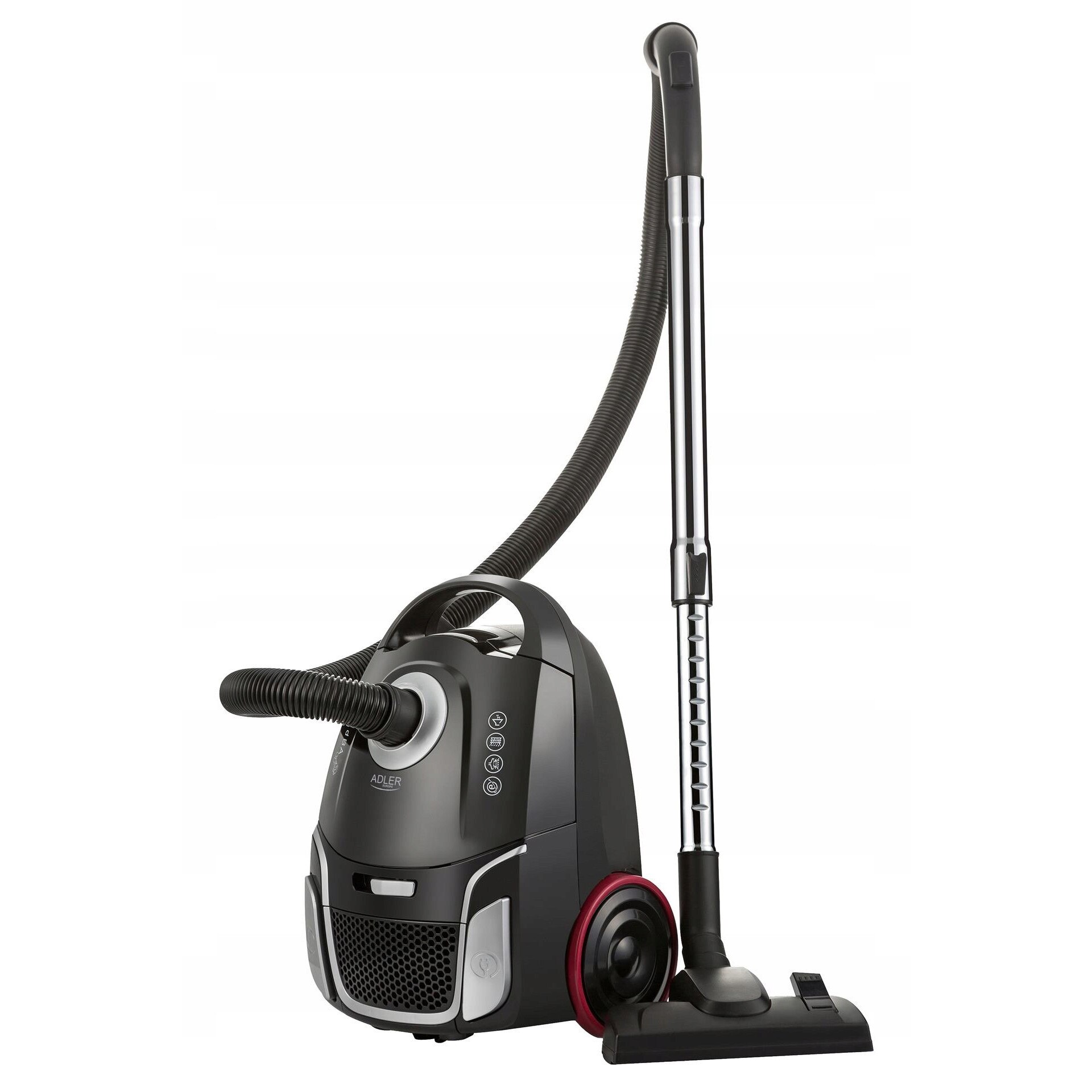 Aspirator cu sac ADLER, 2.6L, 4.5kg, negru