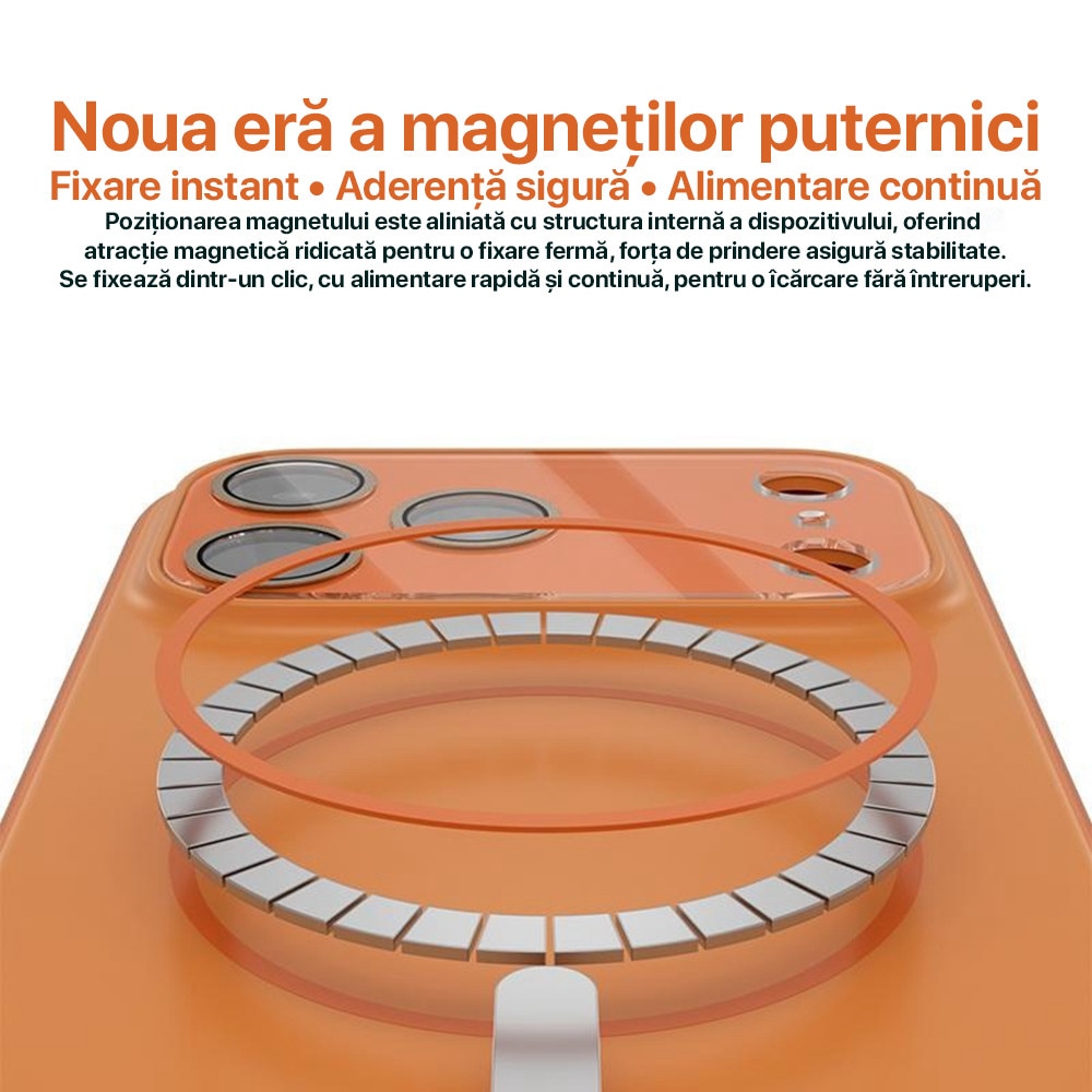 Husa pentru iPhone 14 Pro Max DaDen MagConverse, MagSafe, Incarcare Wireless, Protectie Camera, Design Slim Mat, Albastru