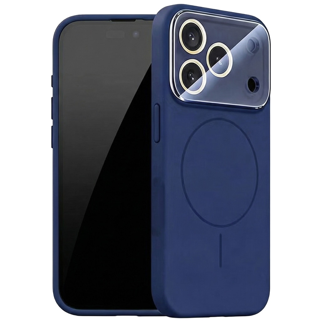 Husa pentru iPhone 14 Pro Max DaDen MagConverse, MagSafe, Incarcare Wireless, Protectie Camera, Design Slim Mat, Albastru