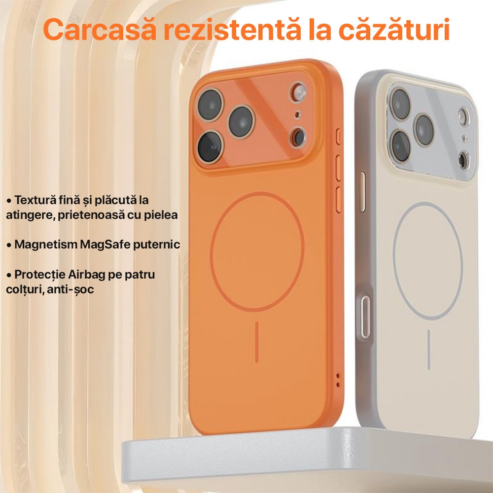 Husa pentru iPhone 14 Pro Max DaDen MagConverse, MagSafe, Incarcare Wireless, Protectie Camera, Design Slim Mat, Albastru
