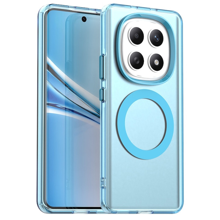 Husa premium pentru Xiaomi Redmi Note 15 4G, 5G VivaShell Fusion compatibila MagSafe, Anti-Shock - Protectie Avansata Display & Camera - Design Slim si Elegant - albastru