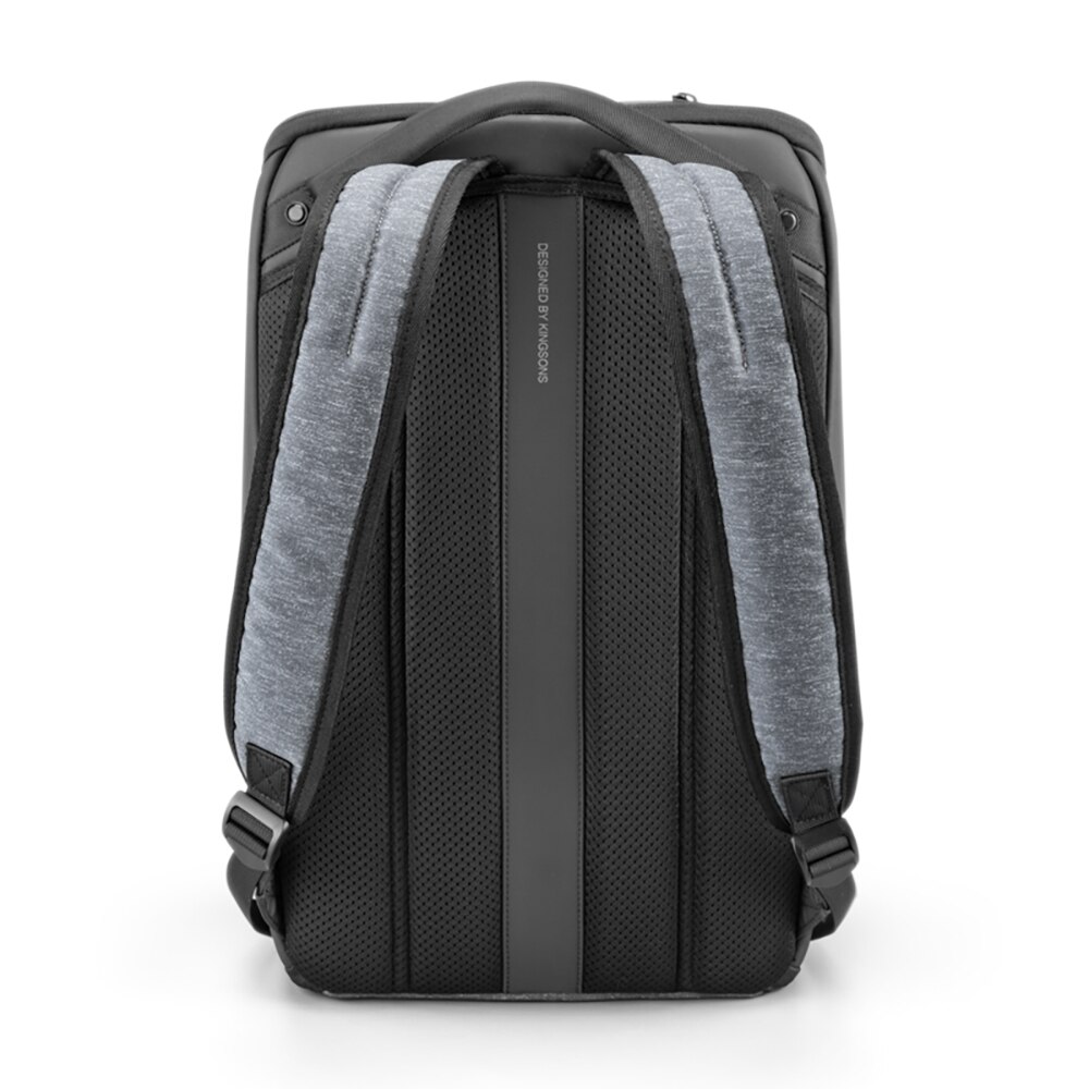Rucsac laptop 15.6", structura 3D pliabila, cu port incarcare USB, Kingsons, 48x28x16 cm, Albastru
