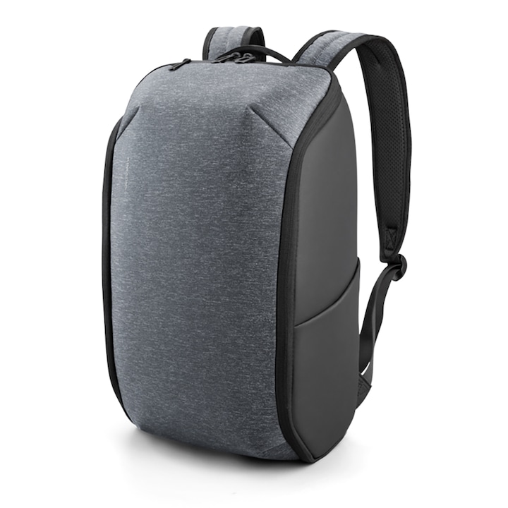 Rucsac laptop 15.6", structura 3D pliabila, cu port incarcare USB, Kingsons, 48x28x16 cm, Albastru