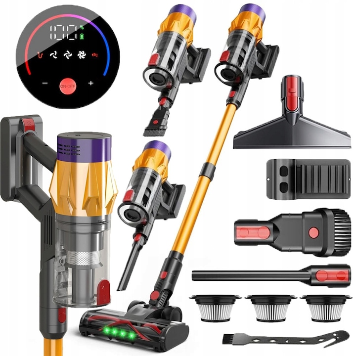 Aspirator vertical fara fir BEDEE 4 in 1 400W, fara sac, pentru uz casnic