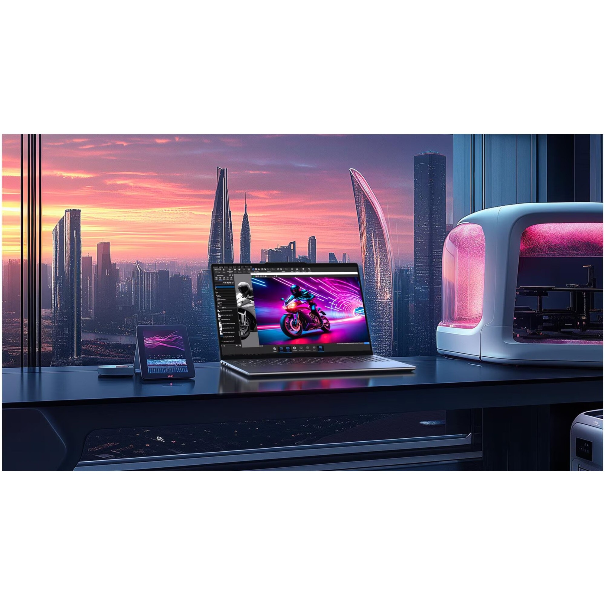 Laptop Lenovo Yoga Pro 9 16IAH10 cu procesor Intel® Core™ Ultra 9 285H pana la 5.4GHz, 16" 3.2K, OLED, 120Hz, 64GB LPDDR5x RAM, 2TB SSD, NVIDIA® GeForce RTX™ 5070 8GB GDDR7, Windows® 11 Home, Luna Grey, 3y on-site Premium Care