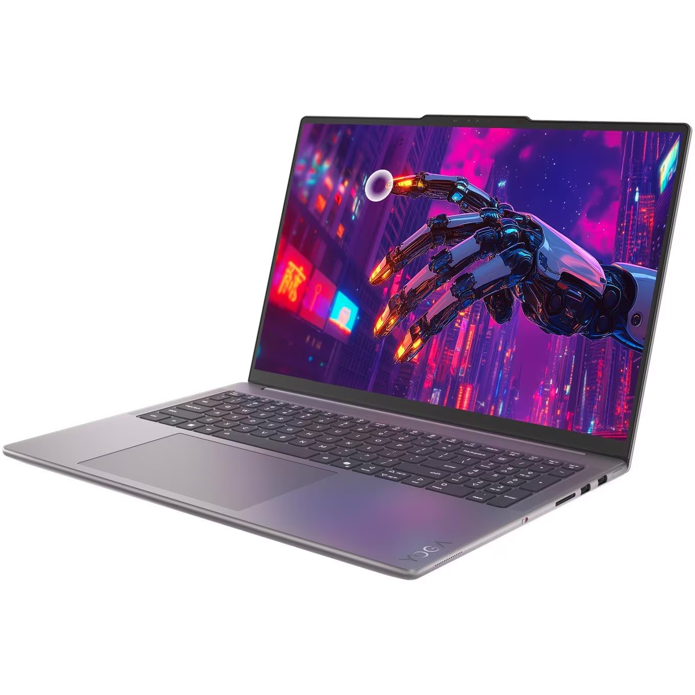 Laptop Lenovo Yoga Pro 9 16IAH10 cu procesor Intel® Core™ Ultra 9 285H pana la 5.4GHz, 16" 3.2K, OLED, 120Hz, 64GB LPDDR5x RAM, 2TB SSD, NVIDIA® GeForce RTX™ 5070 8GB GDDR7, Windows® 11 Home, Luna Grey, 3y on-site Premium Care