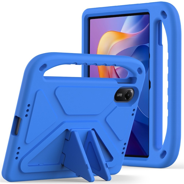 Etui pentru copii XGSM pentru Xiaomi Redmi Pad 2, cu maner, spuma EVA, albastru