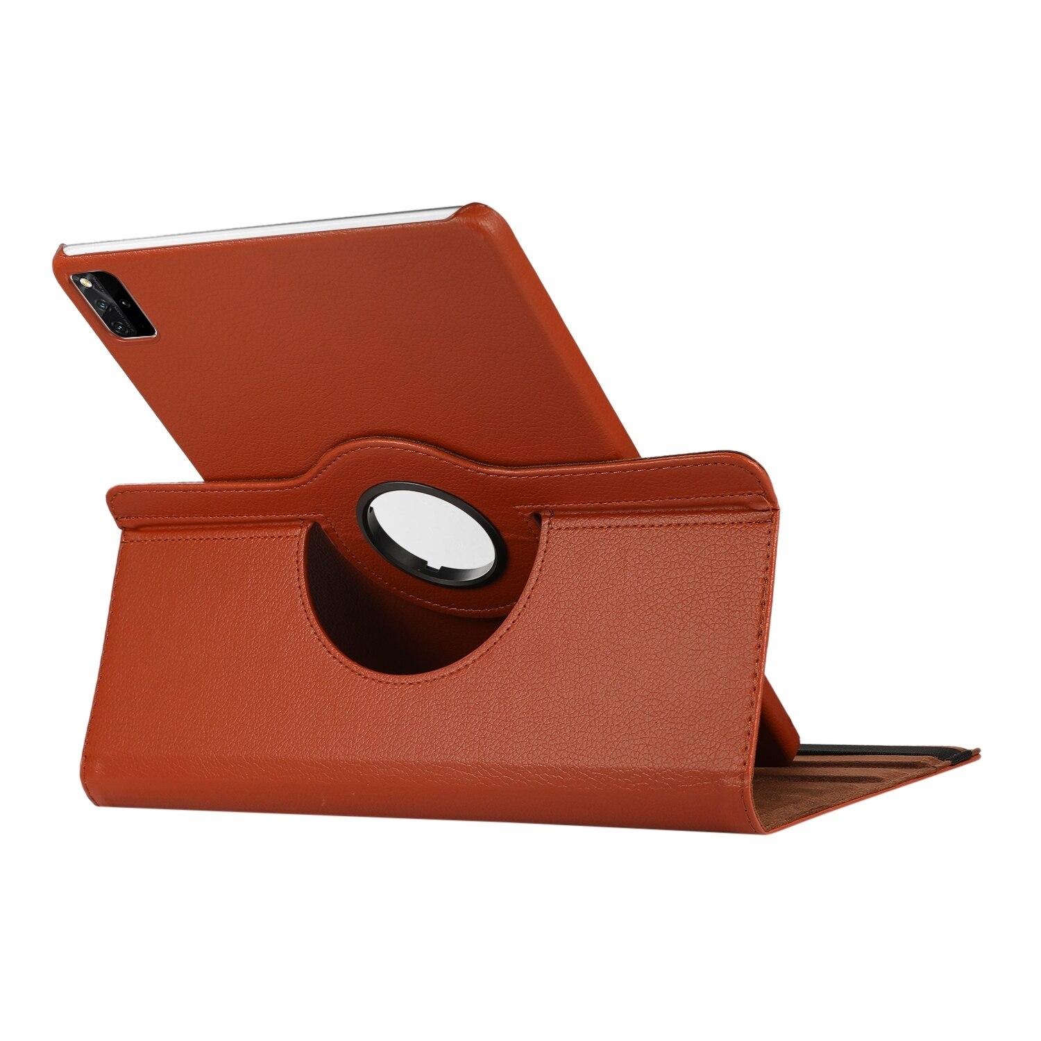 Husa tableta pentru Huawei MatePad SE 11, piele texturata litchi, design rotativ 360 grade, culoare neagra