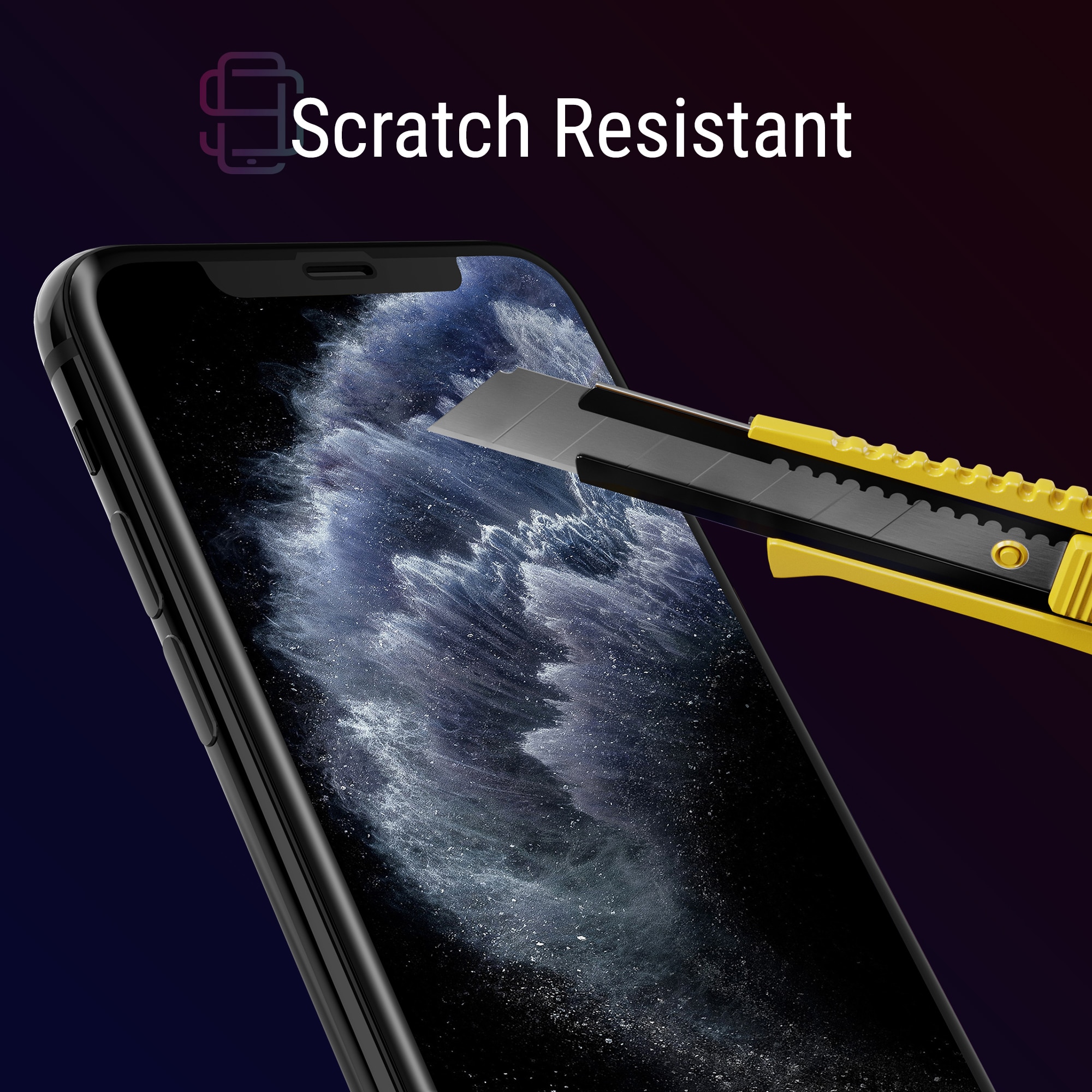Set 2 Folii sticla pentru iPhone 11 Pro, Full Cover 3D, DefenSlim, instalare usoara si rapida cu dispozitiv de potrivire automata in 30 sec cu Easy Install Kit patentat, protectie telefon