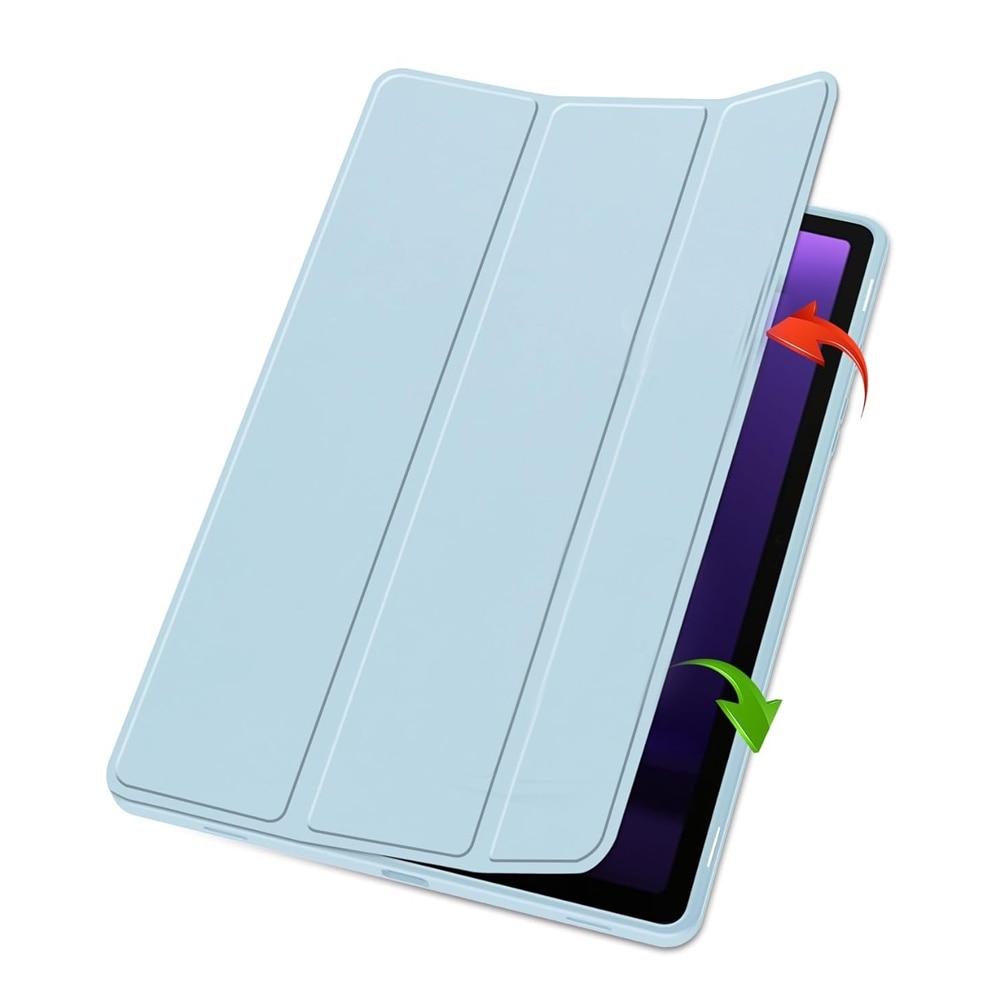 Husa compatibila cu Samsung Galaxy Tab S9, 11 inchi, Tip carte, Comando Tab Protect, Protectie completa, Functie Stand, Albastru Deschis