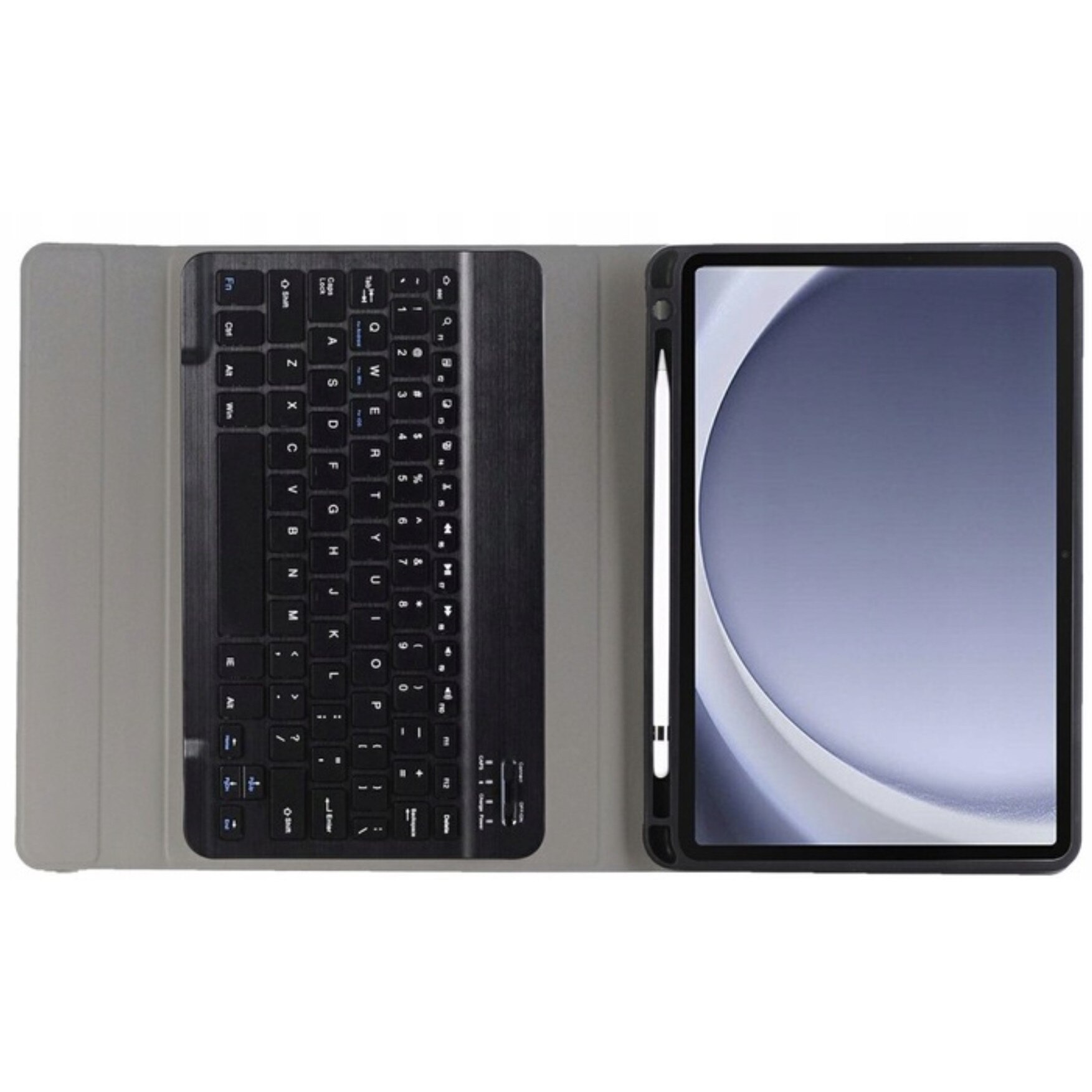 Husa keyboard pentru Samsung Galaxy Tab A9 8.7" 2023, negru, cu suport și conexiune Bluetooth