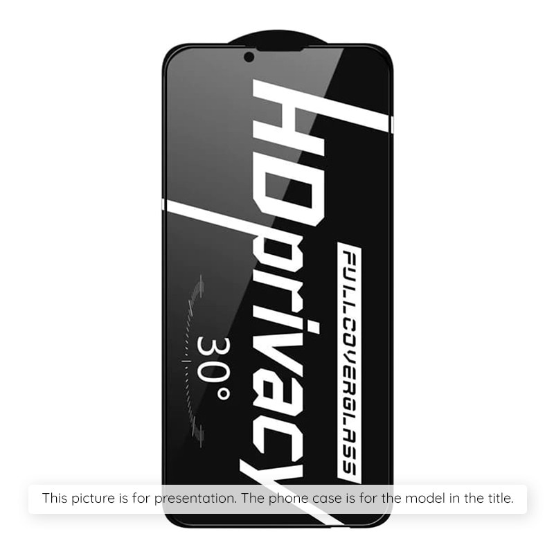 Folie de protectie Ecran Privacy Lito HD Pro pentru Apple iPhone 15 Pro, Sticla Securizata, Full Glue