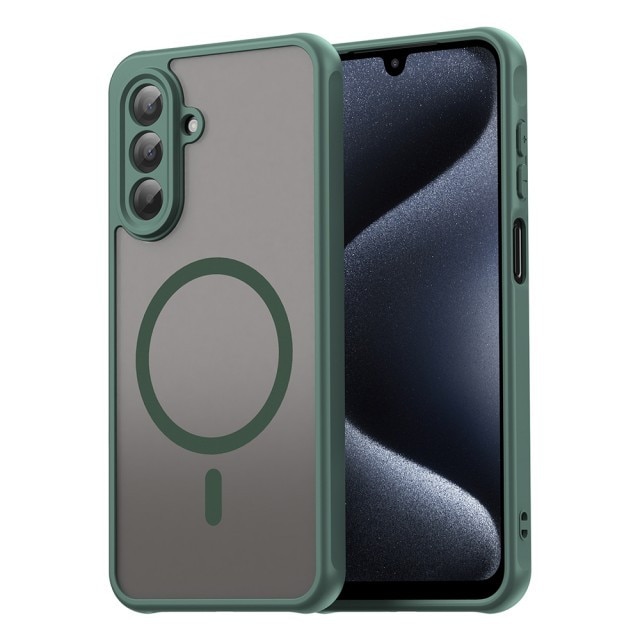 Husa Upzz® Halo Pentru Samsung Galaxy A17 5G, Magsafe, Protectie Camere si Colturi, Design Premium, Super Rezistenta, Verde