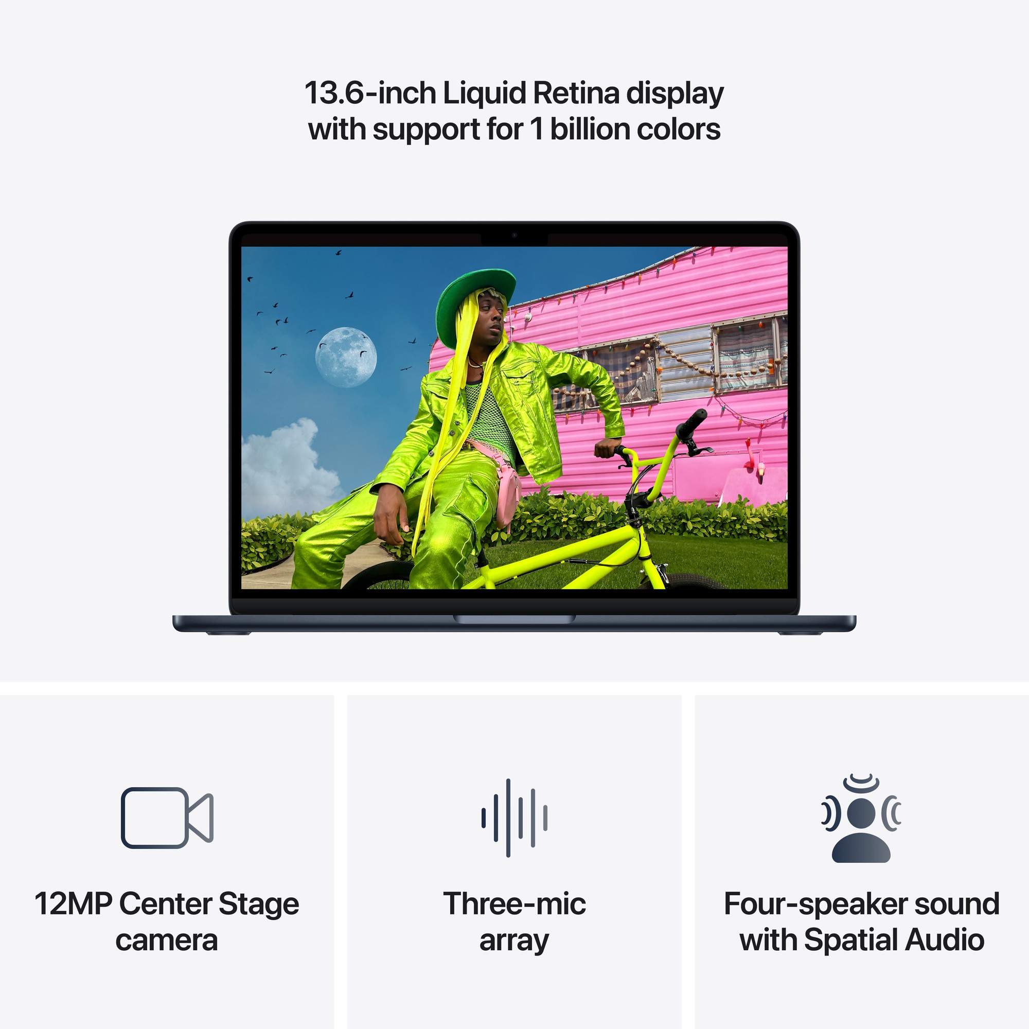 MacBook Air 13.6" Retina/Apple M5 (CPU 10-core, GPU 10-core, NeuralEngine16-core)/16GB/512GB - Midnight - INT KB (No Adapter) - 2026 (CTO from MDHE4RO/A)