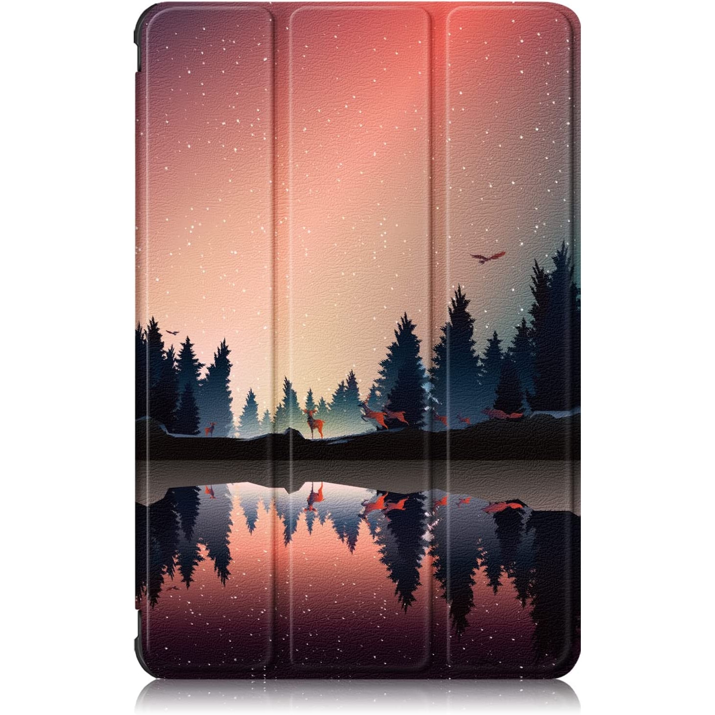 Husa Slim Sigloo, Smart Cover, Trifold, pentru tableta Lenovo Tab M9, TB-310FU, 9 inch, Mirrored in the Lake