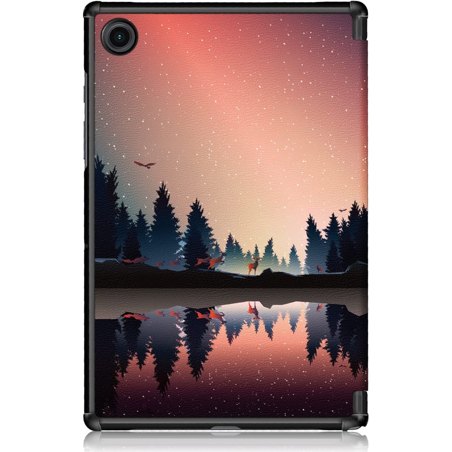 Husa Slim Sigloo, Smart Cover, Trifold, pentru tableta Lenovo Tab M9, TB-310FU, 9 inch, Mirrored in the Lake