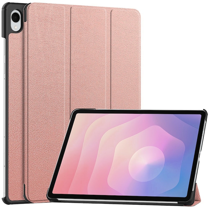 Husă pentru tabletă, Fold Pro, roz aurie, 360° protecție, pentru Samsung Galaxy Tab S11