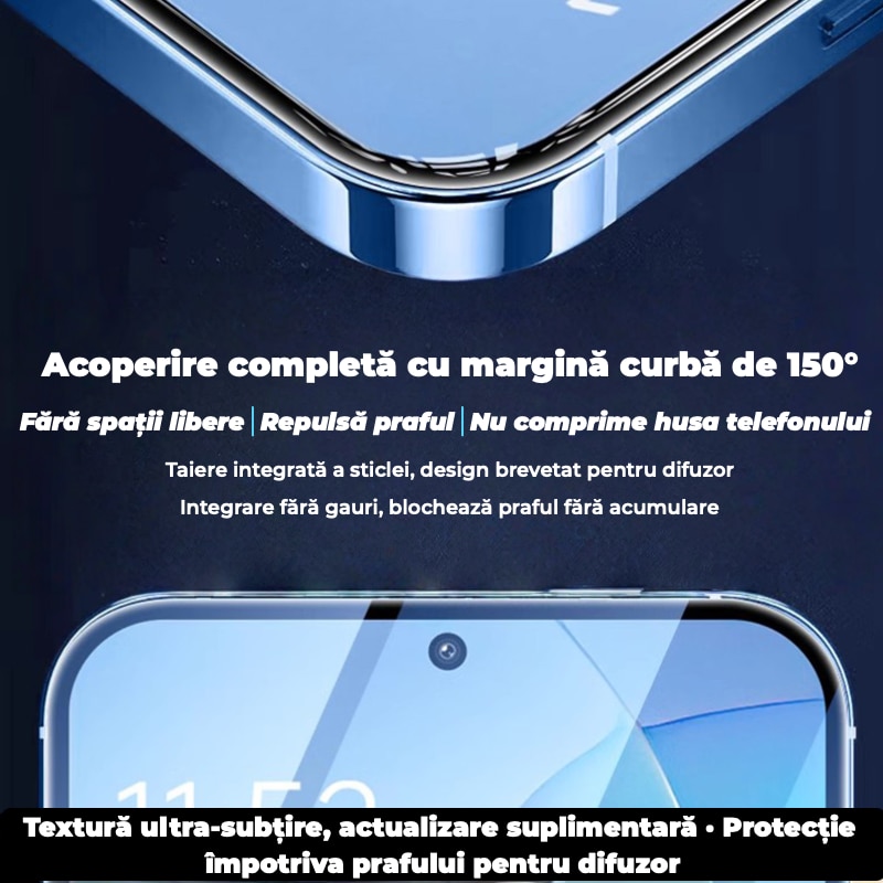 Folie HD pentru iPhone 17 Pro ×2 – kit de aplicare „pune si trage”, ultraclara, rezistenta la zgarieturi, fara bule, lipire perfecta