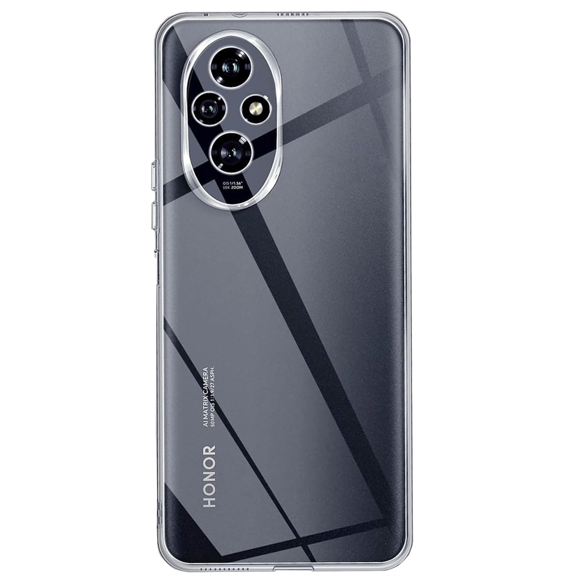 Husa protectie pentru Honor 200 Pro, din silicon gel, Slim, Ultra Clear, margini ridicate, decupaje protectie camere, 2MGekko, Transparenta