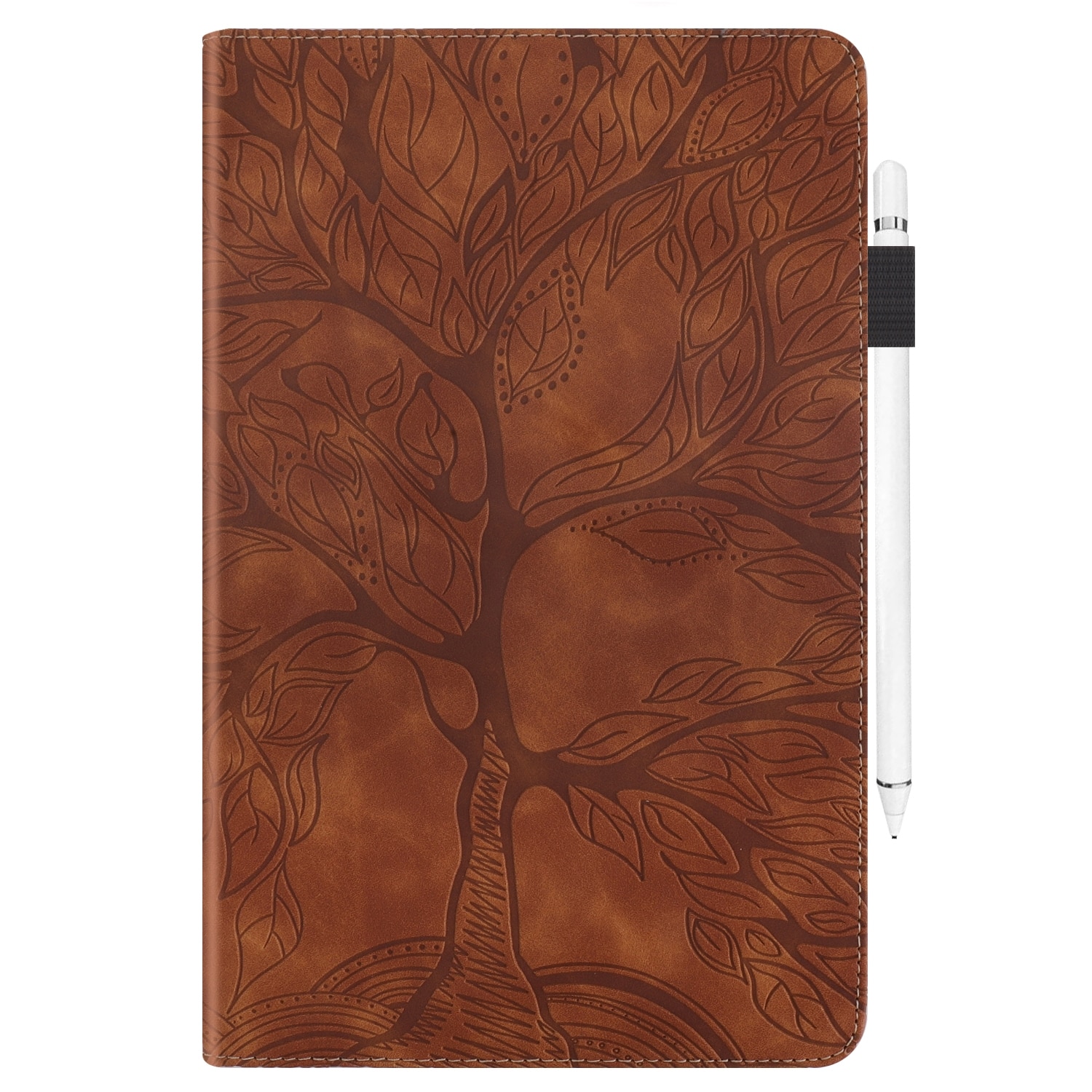 Husa tableta pentru Lenovo Tab P12 / Xiaoxin Pad Pro 12.7, serie Life Tree, design orizontal din piele, culoare maro