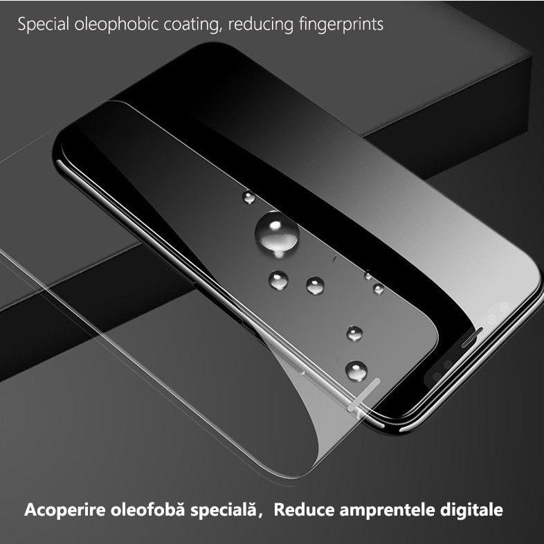 Folii de protectie telefoane, Protector de ecran HD, Sticla securizata, Anti-amprenta, 9H+, Pentru iPhone 16, Ultra-clear, Vine cu un dispozitiv simplu de instalare pentru o pozitionare precisa