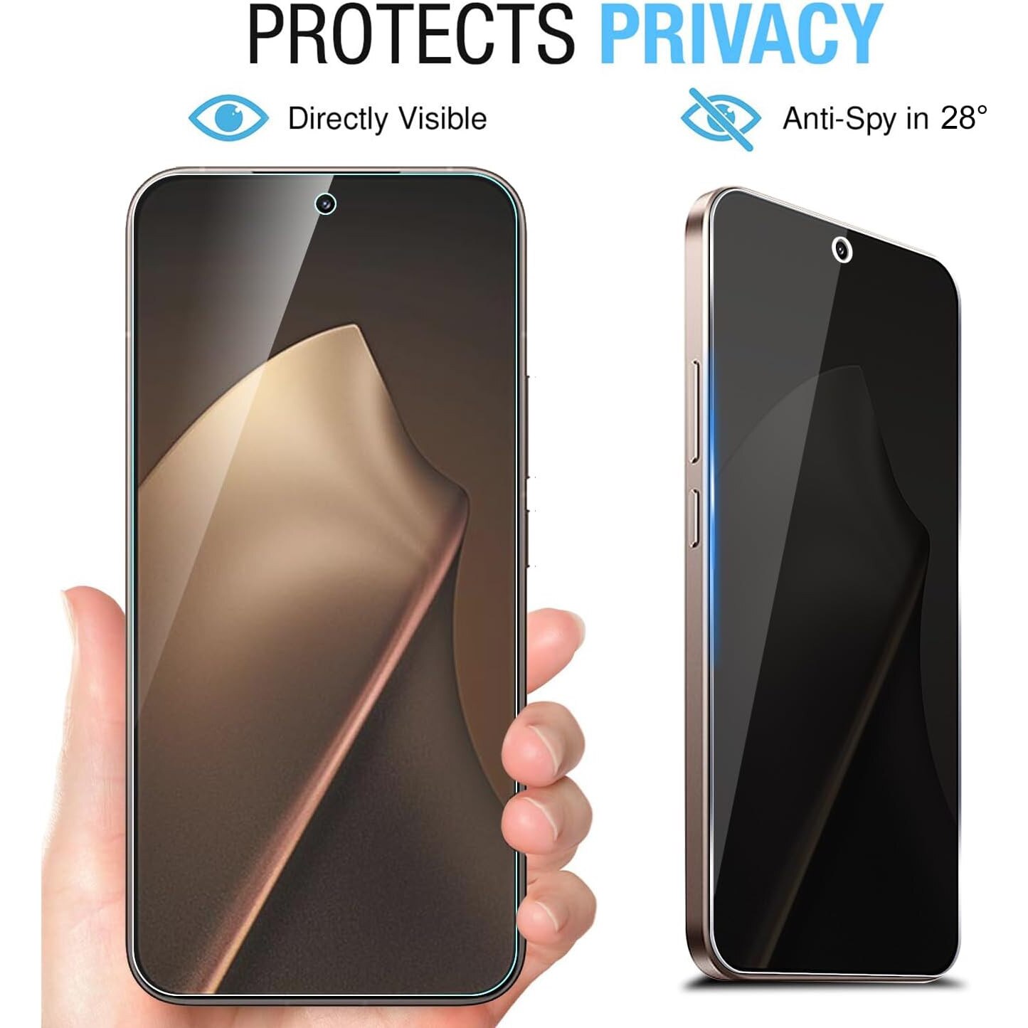 Set 2 Folie Sticla Privacy pentru Xiaomi 15T/15T Pro – Sticla Securizata 9H+, Anti-Spy 28 Grade, Claritate HD, Tratament Oleofob Electronic, Anti-Amprenta, Sensibilitate Touch Avansata