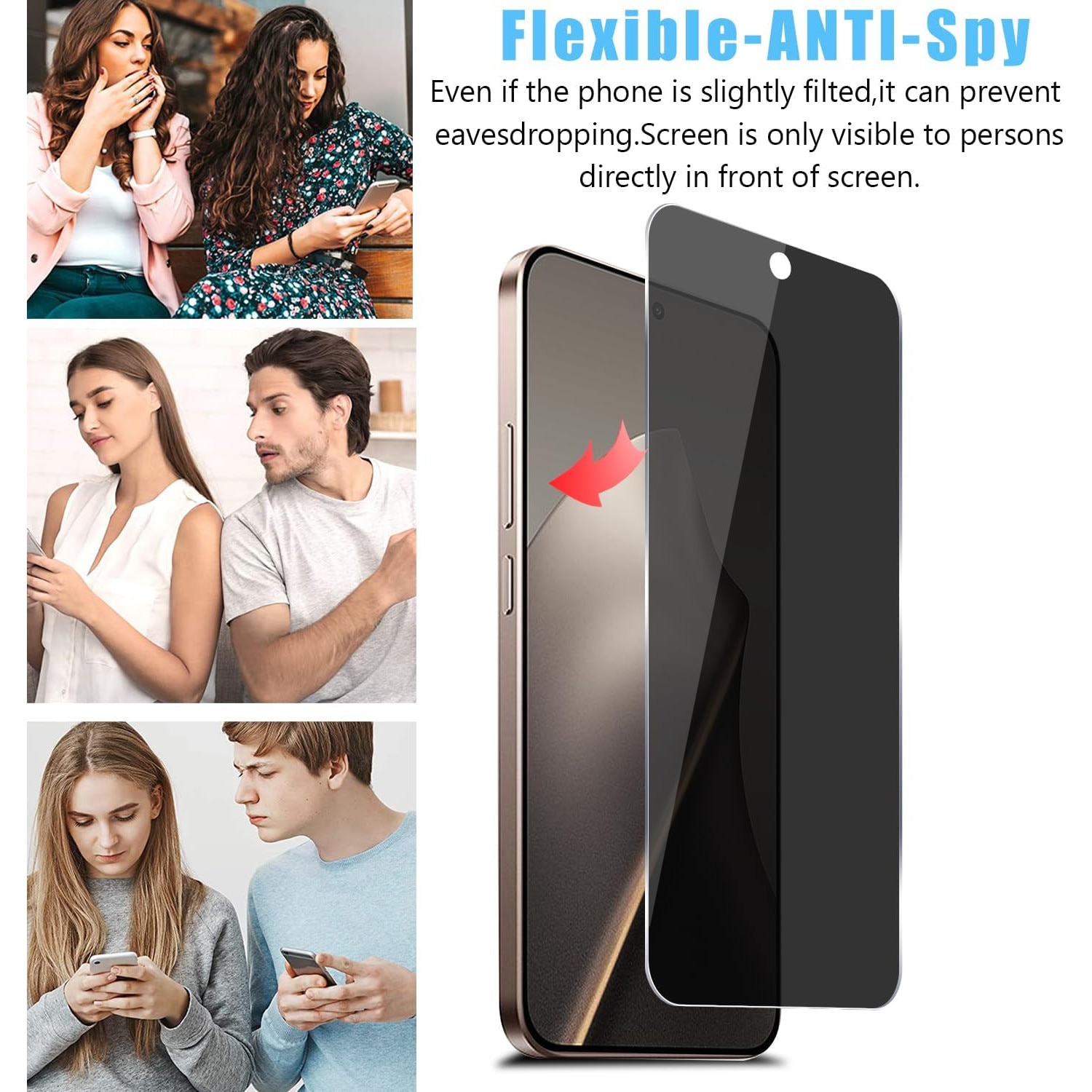 Set 2 Folie Sticla Privacy pentru Xiaomi 15T/15T Pro – Sticla Securizata 9H+, Anti-Spy 28 Grade, Claritate HD, Tratament Oleofob Electronic, Anti-Amprenta, Sensibilitate Touch Avansata