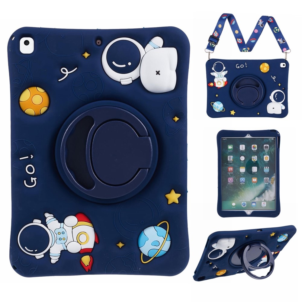 Husa tablete XGSM, Astronaut, albastru marin, pentru iPad 10.2 2021/2020/2019