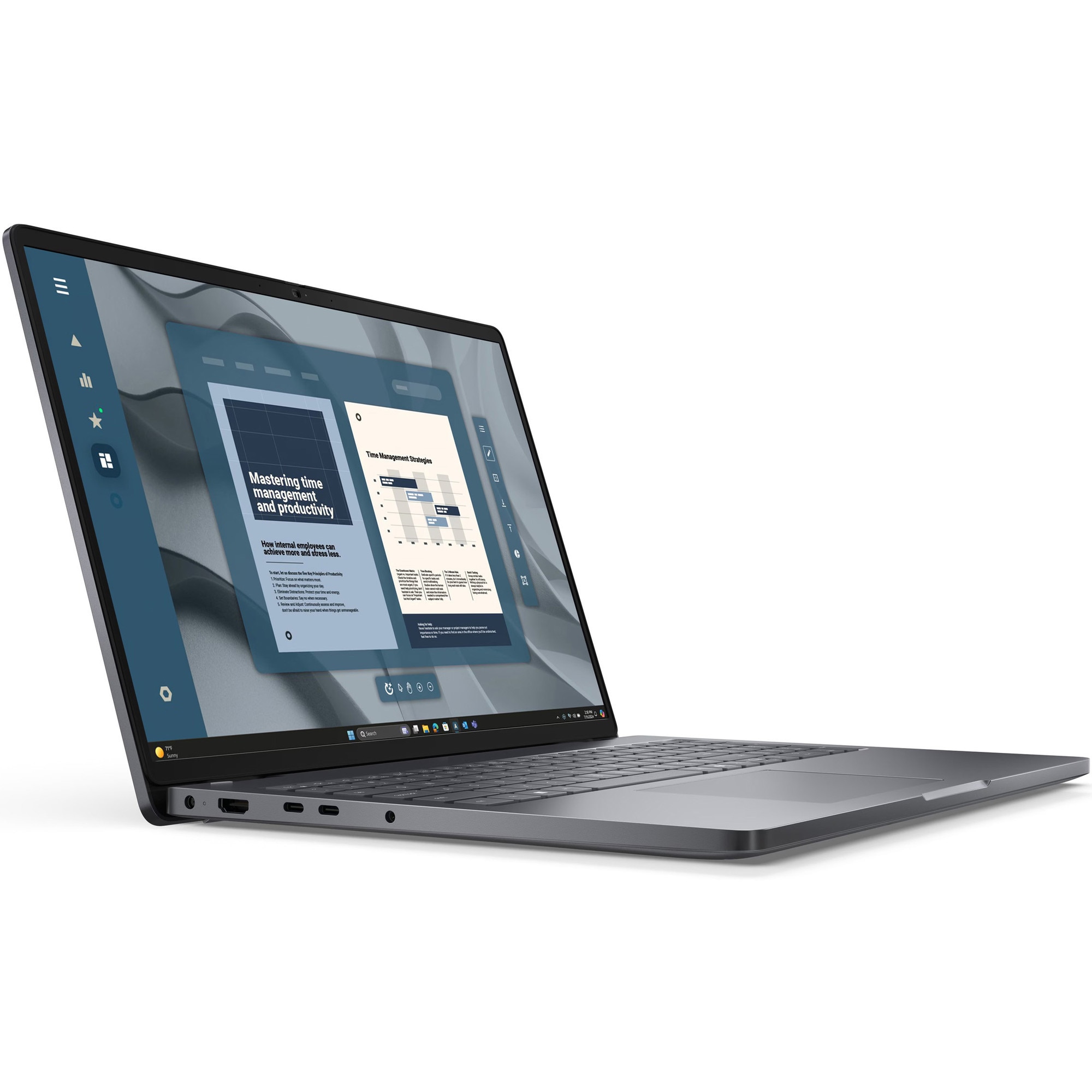 Laptop Dell Pro 16, 16 inch 1920 x 1200, AMD 220 6 C / 12 T, 3.2 GHz - 4.9 GHz, 3 MB 16 MB cache, 16 GB DDR5, 512 GB SSD, AMD Radeon 740M, Windows 11 Pro
