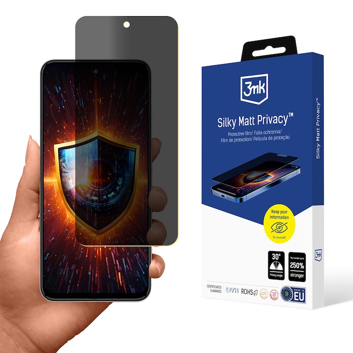 Folie de protectie pentru telefon, 3MK Silky Matt Privacy, rezistenta la zgarieturi, pentru Nubia Music 2