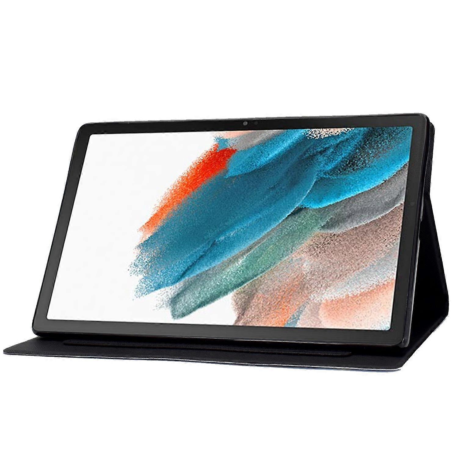 Husa tableta, Big Butterfly, pentru Samsung Galaxy Tab A8 10.5 (2021/2022), multicolor, cu suport si sloturi pentru carduri