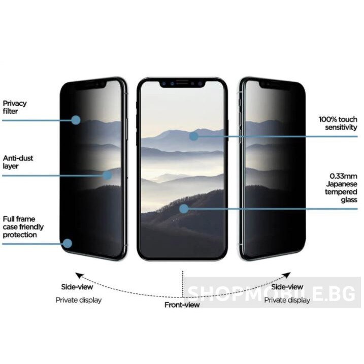 Privacy Planet Tech Protector de sticla pentru Samsung Galaxy A55 5G, 5D Full Glue