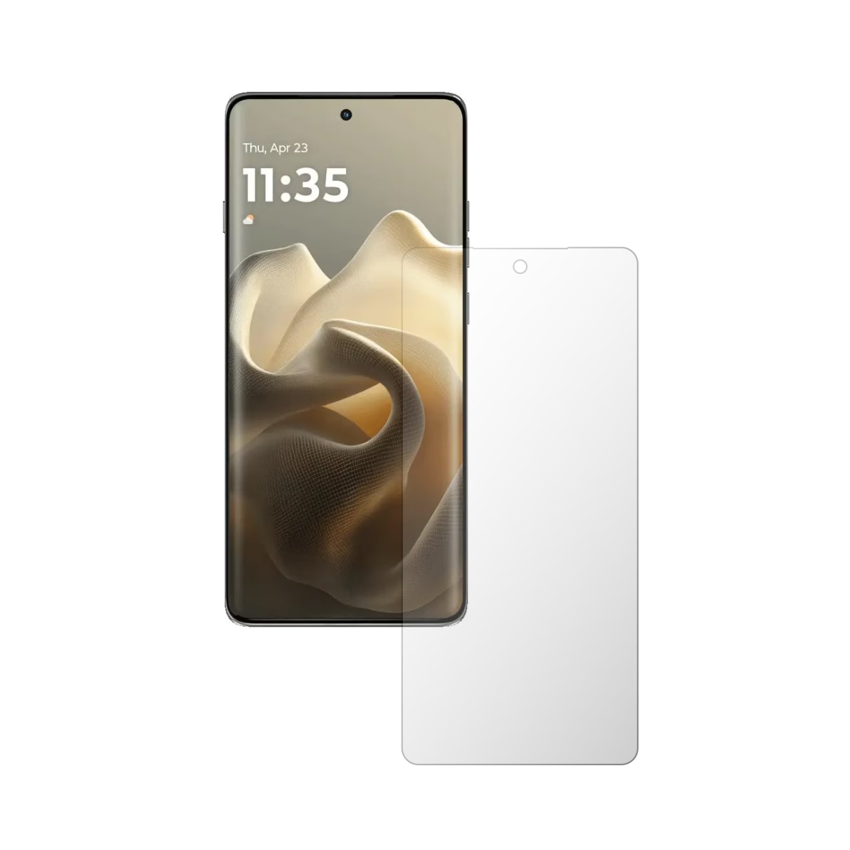 Folie Protectie Ecran iSkinz AutoRegeneranta pentru Motorola Edge 60 Pro - Case friendly, Invisible Skinz UHD, Siliconica Ultra-Clear cu Acoperire Totala, Adeziva si Flexibila