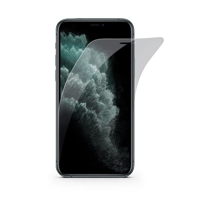 Folie de protectie ecran Hydrogel din silicon, TPU, compatibila cu iPhone 11, acopera tot ecranul, transparenta
