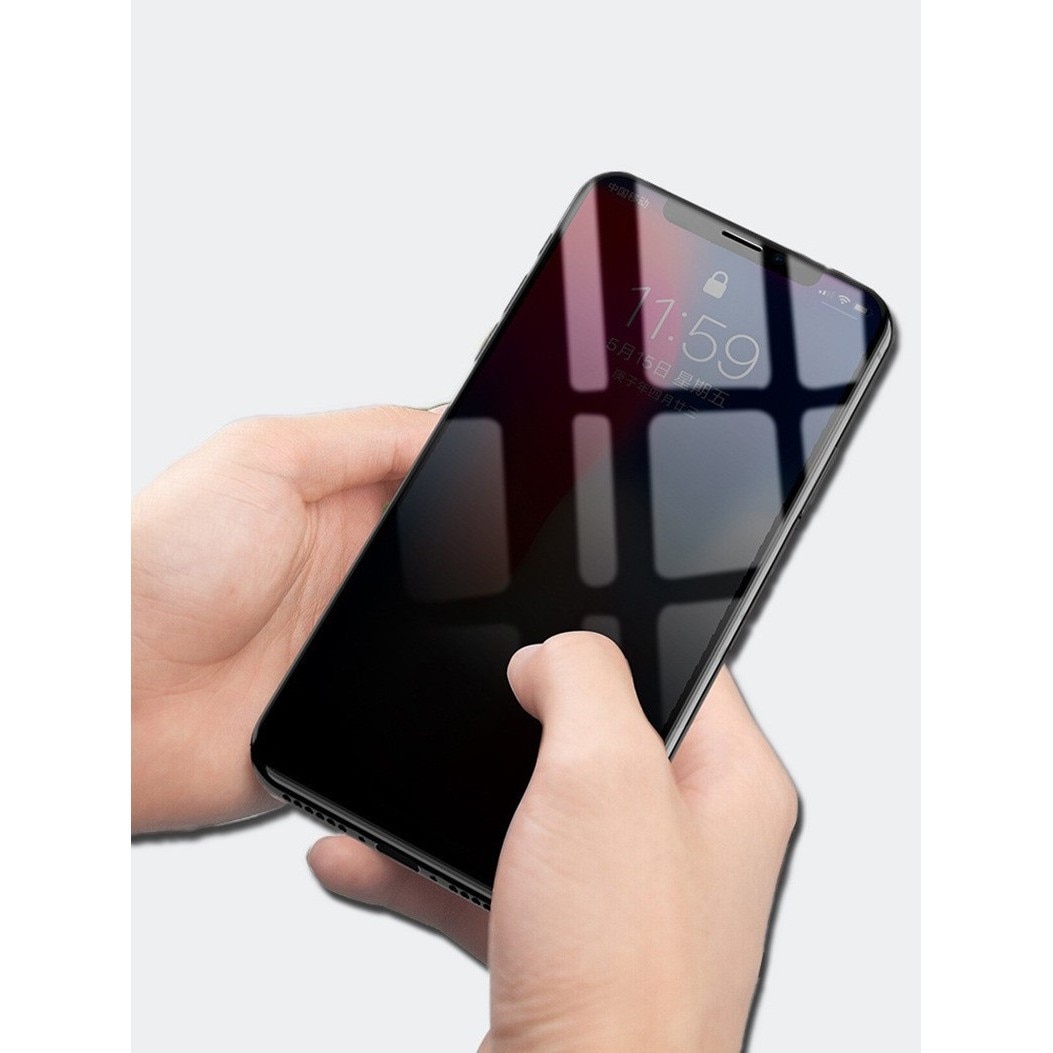 Folie de Sticla Securizata pentru Apple iPhone 15 Pro Max, Flippy, Privacy 30°, Vizibilitate HD, Protectie Completa 9D, Anti-Amprenta, Protectie Confidentialitate, Negru