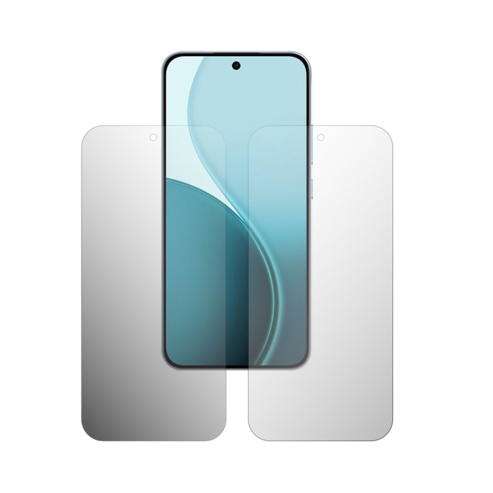 Set 2X Folie Protectie Ecran iSkinz Matte pentru Oppo Reno14 F - Full Cut, Invisible Skinz Matte, Siliconica Mata Anti-Amprenta, Anti-Reflex, Adeziva si Flexibila