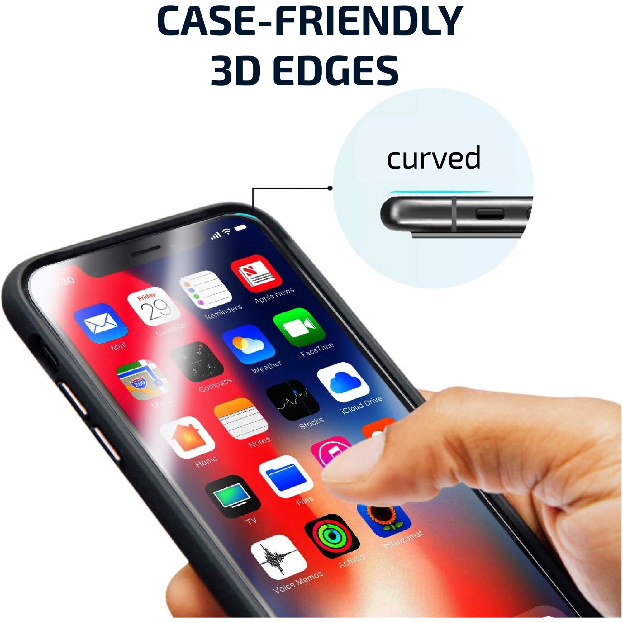 Folie de protectie ecran x 2 cu extra protectie pentru difuzor A+ pentru iPhone 14 Plus