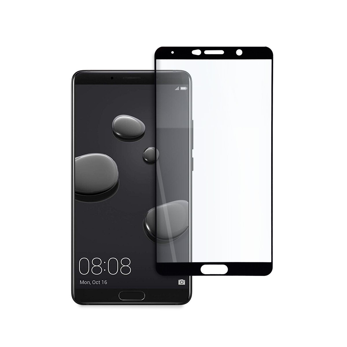 Folie de Sticla pentru Huawei Mate 10, Full Glue, Full Cover, Negru