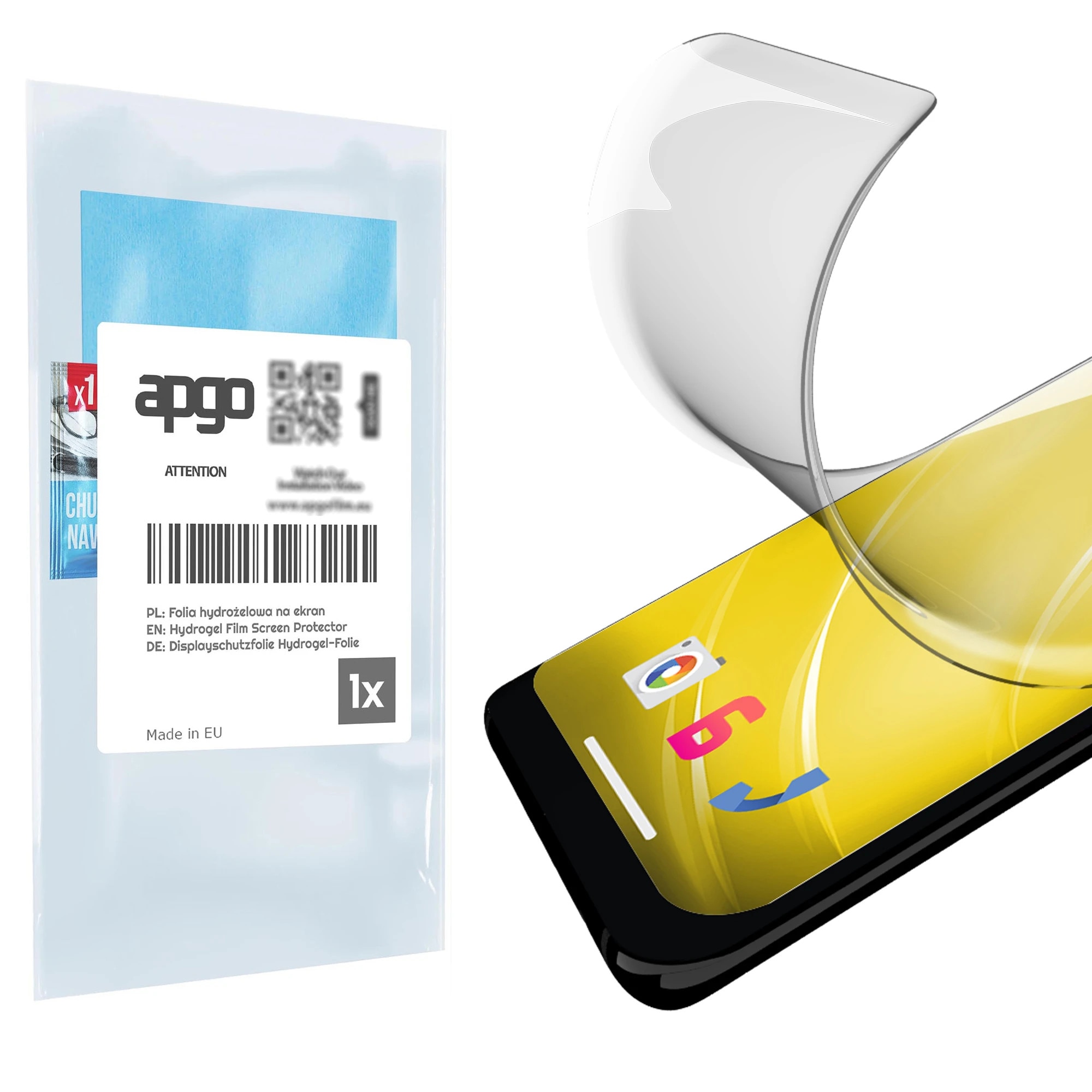 Folie de protectie apgo pentru OnePlus 13 – afisare completa, lucioasa, hidrogel, full glue, 5D
